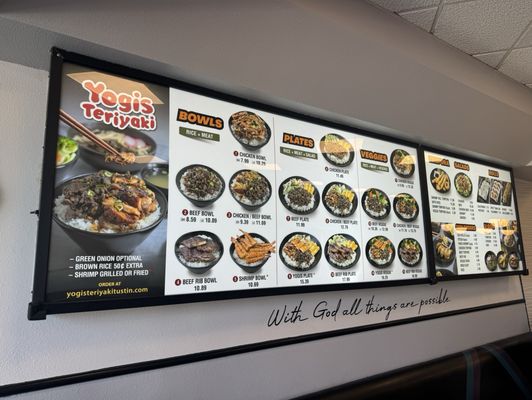 Menu photo 1 Yogis Teriyaki House Tustin, CA Menu photo 1 Yogis Teriyaki House Tustin, CA