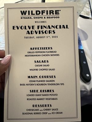 Menu photo 8 Wildfire Schaumburg, IL