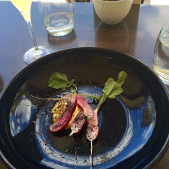 Margan Winery &C Cellar Door - Radish with miso butter small bite - Wineries Near Me - Broke, NSW