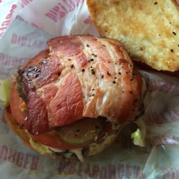 Delicious dirty bacon burger