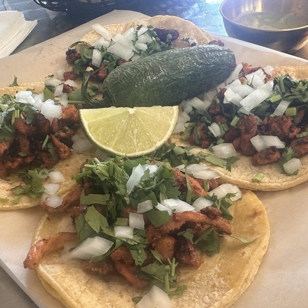 4 street taco special (with pork and all offered toppings)