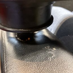 Dirt on arm rest. Nasty!