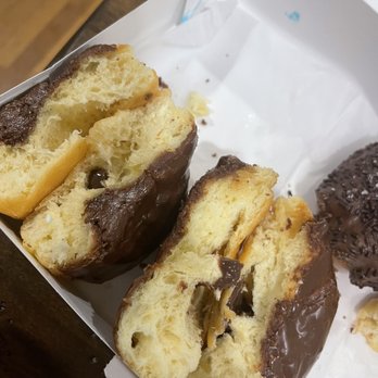 Crown Donut - Chocolate Bavarian Cream Glazed Filled Donut - Donuts Near Me - Austin, Texas