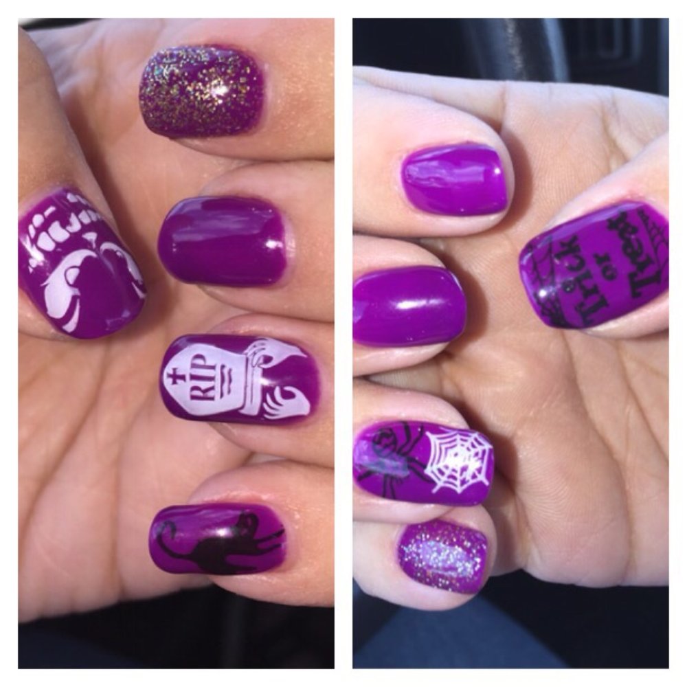 Nail Care - Not sure if this is a better pic or not of my Halloween nails. - Nail Salons Near Me - Plano, Texas Nail Care - Not sure if this is a better pic or not of my Halloween nails. - Nail Salons Near Me - Plano, Texas