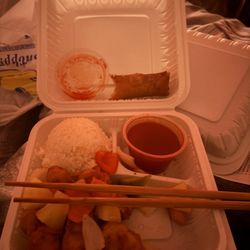 Beijing Express - Sweet & Sour Chicken, Sweet & Sour Sauce (4 Oz.), White Rice, Vegetable Egg Roll , Sesame Chicken (in closed container)
