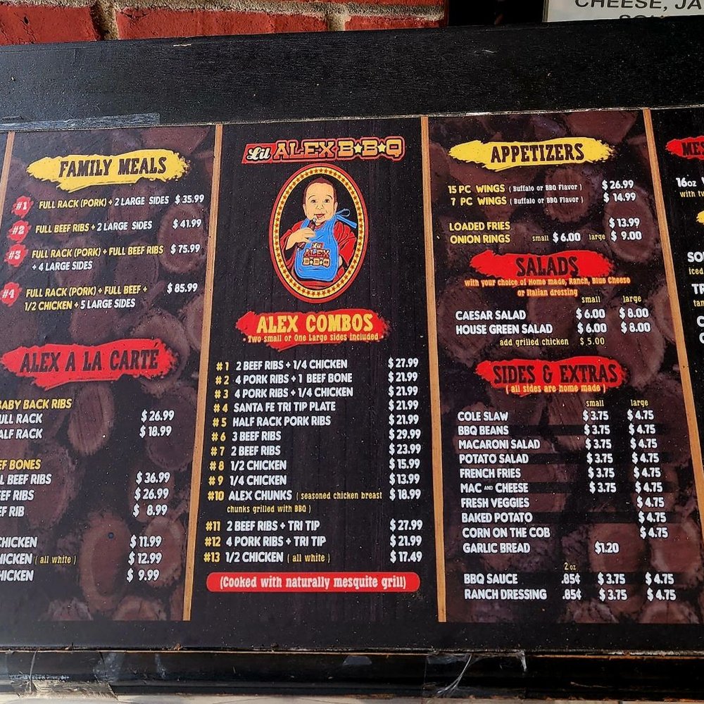 Lil Alex BBQ - Menu - Barbeque Near Me - Bonita, California