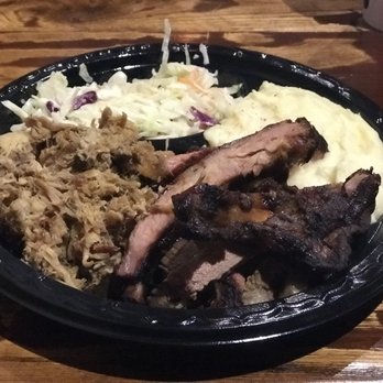 Frasher's Smokehouse - Ribs, brisket and pulled pork served with coke slaw and garlic mashed potatoes. - Barbeque Near Me - Phoenix, Arizona