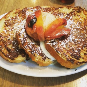 Colossal Cafe - French toast with peaches mascarpone and cardamom (Sunday special) - American Near Me - Saint Paul, Minnesota
