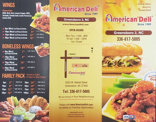 Menu photo 2 American Deli Greensboro, NC