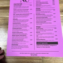 Kris & Sam’s - 2025 Menu