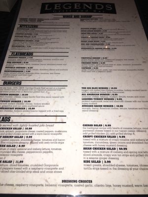Menu photo 4 Legends Grill and Bar Mokena, IL