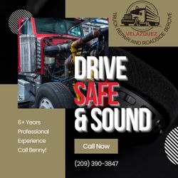Velazquez Truck Repair And Roadside Service - Diesel Truck Repair Certified Repair Emergency Roadside Assistance Diesel Diagnostic Roadside Service Diesel Mechanic Available Today!