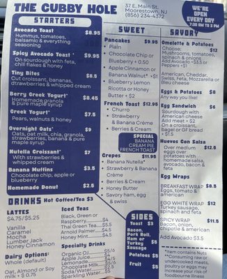 Menu photo 1 The Cubby Hole Moorestown, NJ