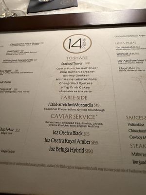 Menu photo 6 14 Prime Jacksonville, FL