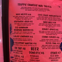 Ohana's Island Bistro & Music - Drink menu