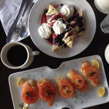 Rialto Cafe - French toast and smoked salmon crostinis - Breakfast & Brunch Near Me - Fullerton, California Rialto Cafe - French toast and smoked salmon crostinis - Breakfast & Brunch Near Me - Fullerton, California