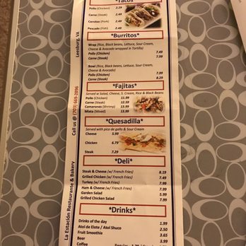 La Estación Restaurante - Menu items - Salvadoran Near Me - Leesburg, Virginia