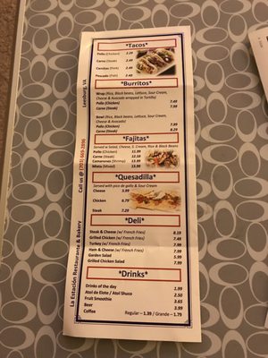 Menu photo 5 La Estación Restaurante Leesburg, VA