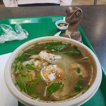 Vietnamese Pho & Grill - Bob the Raptor says "Shrimp Pho!!!! RRRRRROOOOAAAARRRR!!!!" - Vietnamese Near Me - Mentor, Ohio