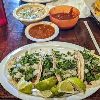 El Jacal - Steak tacos on corn, tortilla, cilantro and onions - Mexican Near Me - Sweetwater, Tennessee