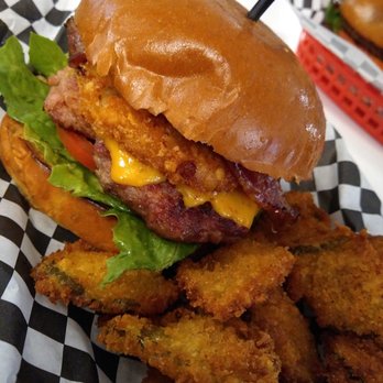 Stanton's City Bites - Miss Piggy and pickle chips - Burgers Near Me - Houston, Texas Stanton's City Bites - Miss Piggy and pickle chips - Burgers Near Me - Houston, Texas