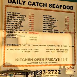Daily Catch Seafood - Available Fridays Only!