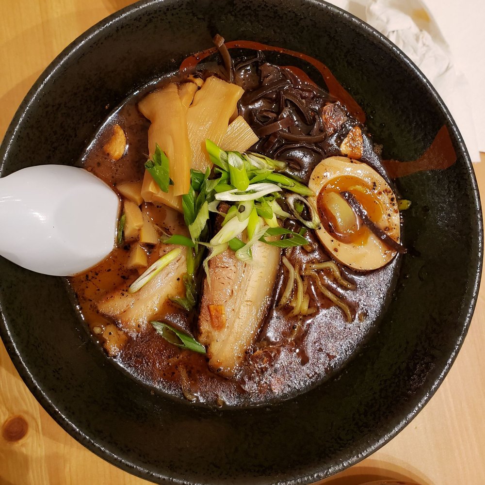Tojo Kitchen - Garlic ramen (pork broth), very garlicky. Delicious! - Ramen Near Me - Paramus, New Jersey Tojo Kitchen - Garlic ramen (pork broth), very garlicky. Delicious! - Ramen Near Me - Paramus, New Jersey
