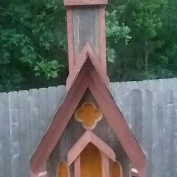 Burt's Birdhouses - Church with Solar Lights, Chris made this one - Arts & Crafts Near Me - Carmine, Texas Burt's Birdhouses - Church with Solar Lights, Chris made this one - Arts & Crafts Near Me - Carmine, Texas