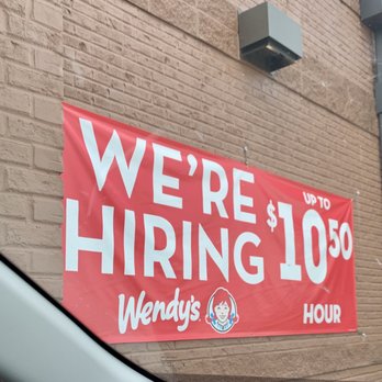 Wendy's - we're hiring ids sign on a building - Fast Food Near Me - Alachua, Florida Wendy's - we're hiring ids sign on a building - Fast Food Near Me - Alachua, Florida