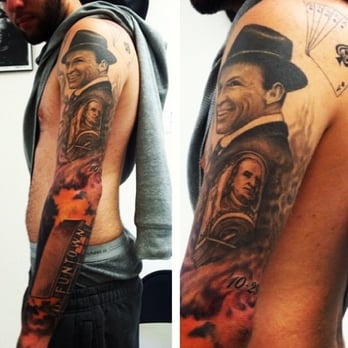 Looking Glass Tattoos - Sinatra Sleeve by Kelvin - Tattoo Near Me - Brick, New Jersey