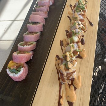 OTORO - Blushing Geisha (left) and Inferno Scallop (right) - Sushi Bars Near Me - Healdsburg, California OTORO - Blushing Geisha (left) and Inferno Scallop (right) - Sushi Bars Near Me - Healdsburg, California