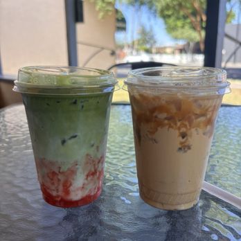 Homage Coffee House - Strawberry matcha Grand Latte - Coffee & Tea Near Me - Glendale, Arizona