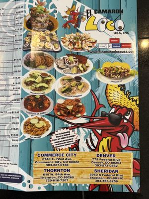 Menu photo 8 El Camaron Loco Sheridan, CO