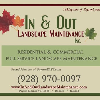 In & Out Landscape Maintenance - In and Out Landscape Maintenance Payson, AZ - Landscaping Near Me In & Out Landscape Maintenance - In and Out Landscape Maintenance Payson, AZ - Landscaping Near Me