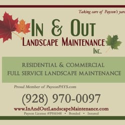 In & Out Landscape Maintenance - In and Out Landscape Maintenance Payson, AZ