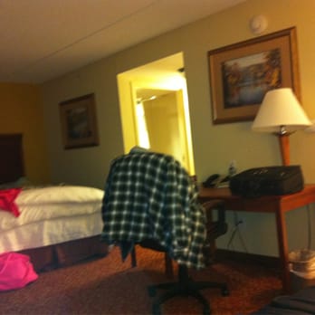 Hampton Inn & Suites Williamsburg Historic District - Picture of half our suite. We already messed it. Very nice when we walked in. - Hotels Near Me - Williamsburg, Virginia