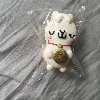 Bibble & Sip - lucky alpaca macaron (red bean chocolate + matcha white choco filling) - Coffee & Tea Near Me - New York, New York