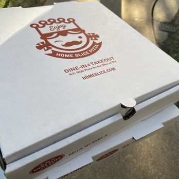 Home Slice Pizza - There are plenty of boxes if you want to take your food to go - Pizza Near Me - Houston, Texas Home Slice Pizza - There are plenty of boxes if you want to take your food to go - Pizza Near Me - Houston, Texas