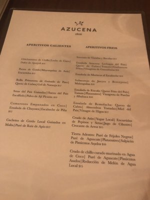 Menu photo 3 Azucena San Juan, PR Menu photo 3 Azucena San Juan, PR