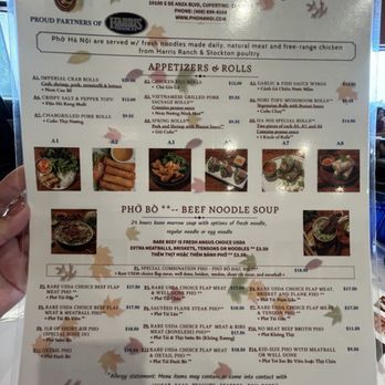 Pho Ha Noi - Menu as of 08/2024 - Vietnamese Near Me - Cupertino, California Pho Ha Noi - Menu as of 08/2024 - Vietnamese Near Me - Cupertino, California