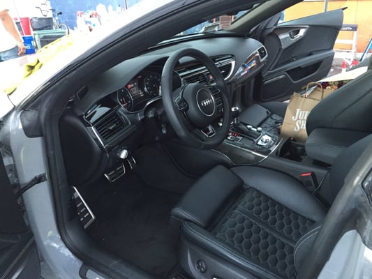 Audi RS7 Full Exterior & Interior Detail - Exterior PLUS Clay Bar Treatment, Buffed Polish and Carnauba Cream Wax & Interior Shampoo, Leather and Vinyl Treatment, Cleaning of Gauges, Buttons, Knobs, & Vents