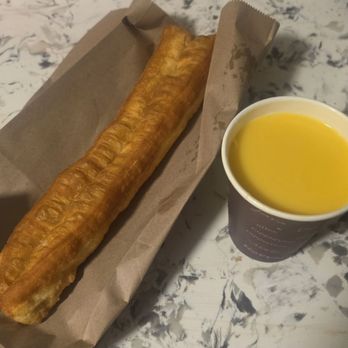 Riceroma - Golden duo (fried dough and golden pumpkin soy milk) - Asian Fusion Near Me - North York, Ontario Riceroma - Golden duo (fried dough and golden pumpkin soy milk) - Asian Fusion Near Me - North York, Ontario