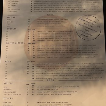 CookHouse - Beverage menu - New American Near Me - Baltimore, Maryland