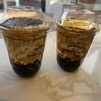 Xing Fu Tang - (1) Signature Brown Sugar Boba Milk (one with gold leaf on it) - Bubble Tea Near Me - Mesa, Arizona