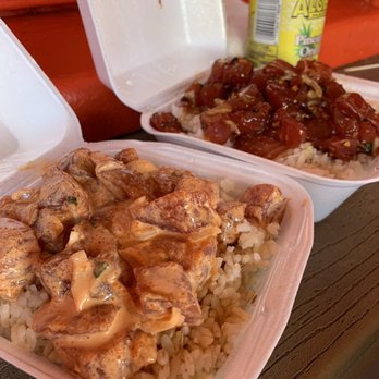 Ono Seafood - Spicy ahi and shoyu ahi - so good. - Seafood Near Me - Honolulu, Hawaii Ono Seafood - Spicy ahi and shoyu ahi - so good. - Seafood Near Me - Honolulu, Hawaii