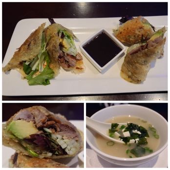 Nikko Hibachi - Duck roll and a miso soup - Japanese Near Me - Fresh Meadows, New York Nikko Hibachi - Duck roll and a miso soup - Japanese Near Me - Fresh Meadows, New York