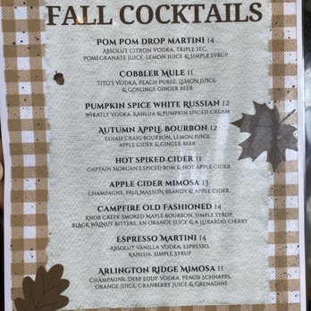 McNamara's Pub & Restaurant - Fall Cocktails - American Near Me - Arlington, Virginia McNamara's Pub & Restaurant - Fall Cocktails - American Near Me - Arlington, Virginia