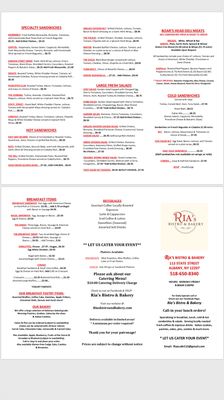 Menu photo 5 Ria's Bistro  Albany, NY