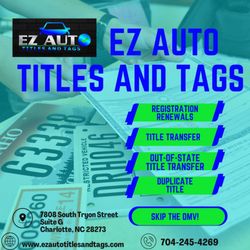 EZ Auto Titles and Tags - We offer several services for you to skip the DMV.