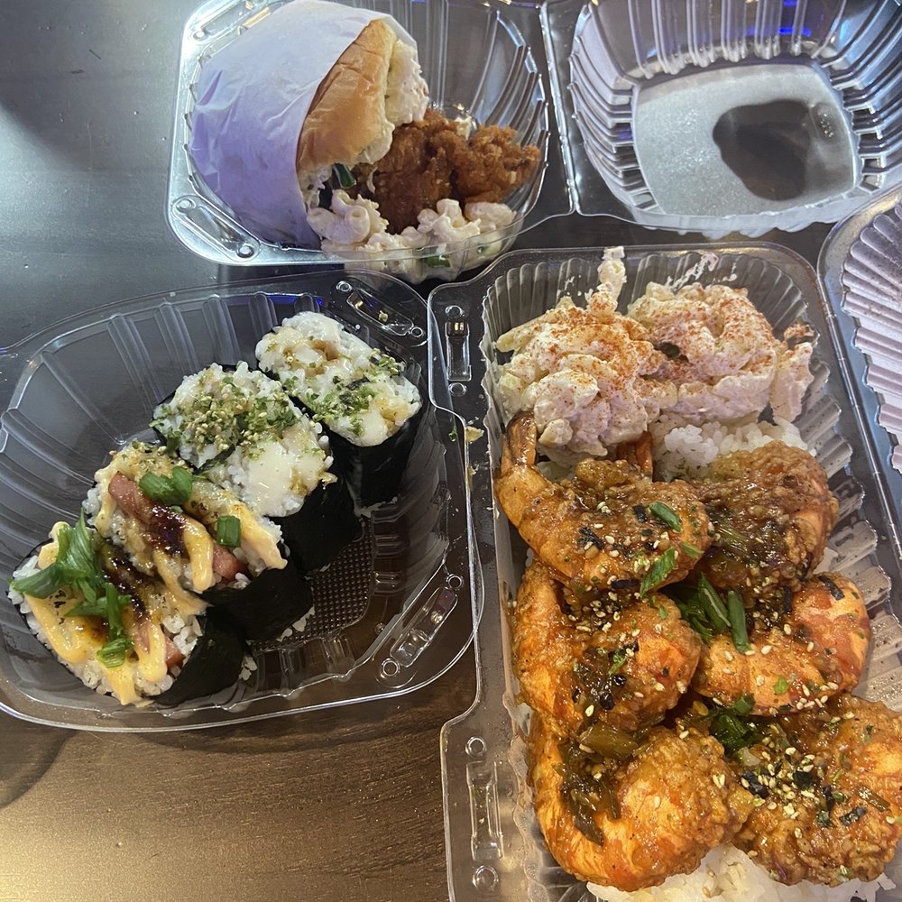 Shootz - The chicken sandwich was the best! Spam musubi is my 2nd favorite. Would not order the shrimp plate again - Hawaiian Near Me - Stanton, California Shootz - The chicken sandwich was the best! Spam musubi is my 2nd favorite. Would not order the shrimp plate again - Hawaiian Near Me - Stanton, California